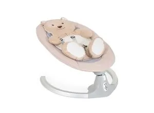 Moni Babywippe elektrische Ari Bär - Schlafen & Relaxen – Entspannende Babywippe mit 12 Melodien, Fernbedienung und Teddy-Bär Pad für eine beruhigende Auszeit Ihres Babys.