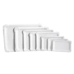 NATURESTAR Pappteller, rechteckig 41504 , 1 Packung = 250 Stück, 17,5 x 11 cm, weiß