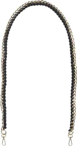 styleBREAKER Schulterriemen mit Kette - Eleganter Taschengurt für Handys und Taschen - Gurte & Riemen: Geflochtener Trageriemen mit stilvoller Kette, ideal für Umhängetaschen und Handyhüllen. Einfacher Karabinerverschluss für schnelles Austauschen und individuelle Styles.