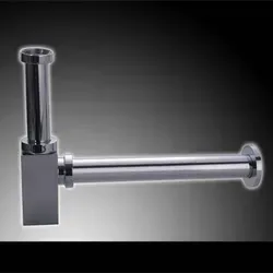 Design Siphon Eckig Deluxe Design Messing Mit integriertem Geruchsschutz! Geeignet für alle gängigen Wasch- und Spültische. Deutsche Norm!