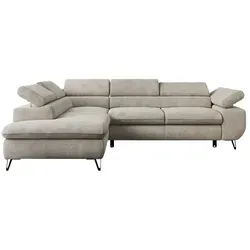 MKS MEBLE Ecksofa Sofa Beige mit Schlaffunktion von Möbel Kraft