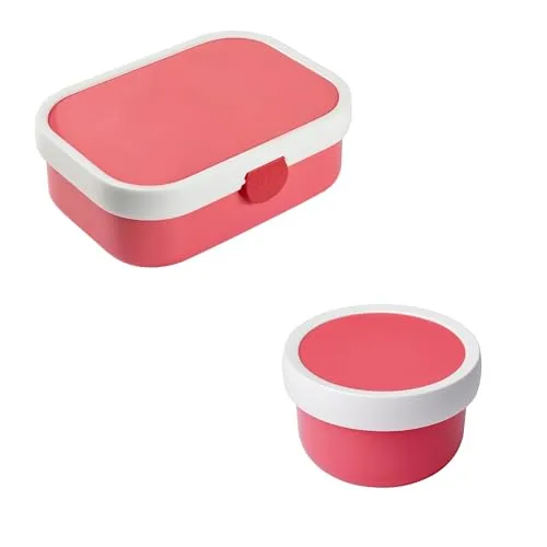 Mepal Campus Obst- und Bento Box | Pink - Brotdosen: Spülmaschinenfest, BPA-frei und ideal für eine gesunde Mahlzeit unterwegs. Perfekte Größe und ansprechendes Design für Schule und Büro.