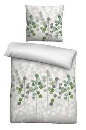 Biberna Feinbiber Bettwäsche 0006722 STILISIERTE P - Bettwäsche-Sets aus 100% Baumwolle, weich und kuschelig, mit verdecktem Reißverschluss und waschbar bei 60 Grad. Ideal für gemütliche Nächte.