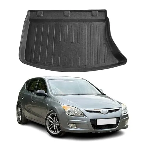 OMAC Kofferraumwanne für Hyundai i30 2007-2012 Kombi - Fahrzeugspezifische 3D-Kofferraummatte aus Gummi, wasserdicht und rutschfest. Ideal für den Schutz des Laderaums, leicht zu reinigen und beständig gegen Abrieb und UV-Strahlen.