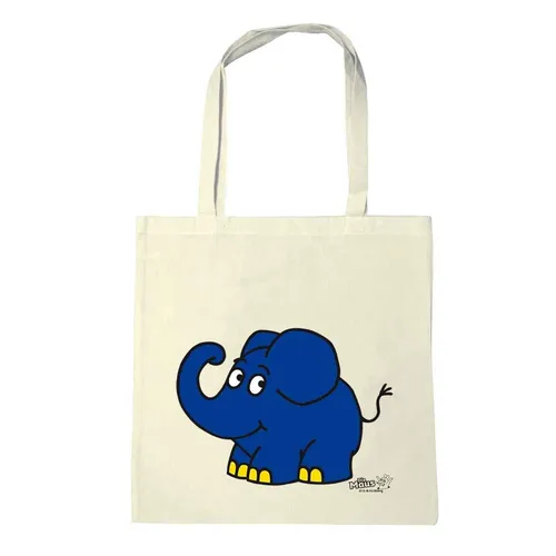 Logoshirt® Sendung mit der Maus I Elefant I Stofftasche Baumwolltasche Tote Bag
