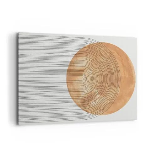 Bilder auf Leinwand 100x70cm Leinwandbild Boho Sonne Minimalismus Groß Wanddeko Bild Schlafzimmer Küche Deko Wandbilder Dekoration Wohnzimmer Wall Decor Canvas Wand Kunstdruck Art AA100x70-5717