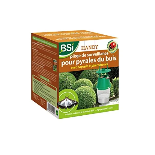 Es muss gelesen werden: BSI – Überwachungsfalle – für Buchsbaumzünsler – Falle mit Pheromonkapsel – wirkt für 3 Monate