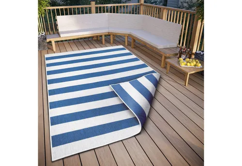 my home Teppich Alan Wendeteppich, beidseitig nutzbar in blau von OTTO home
