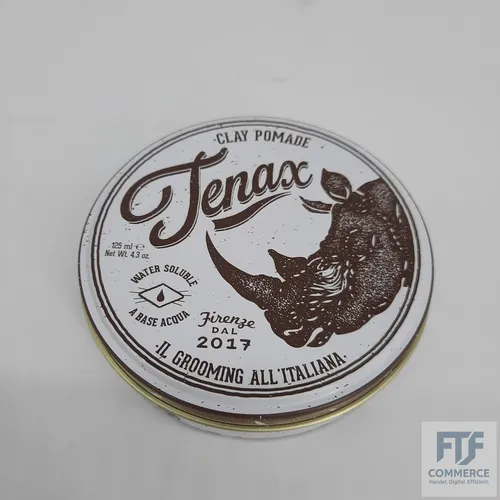 Tenax Matte Clay, 125 ml, wasserbasierte Pomade für Männer verleiht starken Halt
