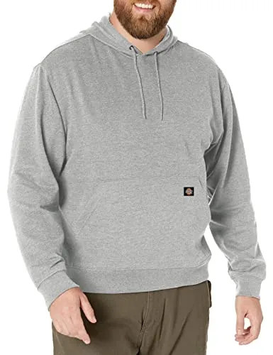 Dickies Herren Fleece-Hoodie, Heather Grey, M - Kapuzenpullover für Herren mit klassischer Passform, inklusive versteckter Handytasche und praktischer Kängurutasche für zusätzlichen Komfort.