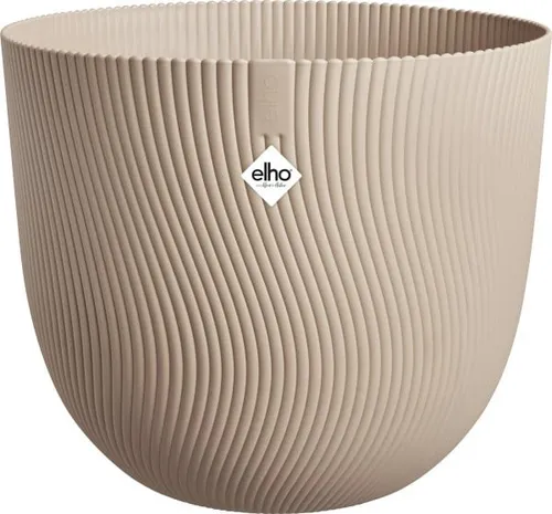 Elho Übertopf Sereh - Kunststoff braun Ø 47 x 40 cm - Garten-Zubehör mit modernem Design, ideal für Innen- und Außenbereiche, sorgt für eine stilvolle Präsentation Ihrer Pflanzen.