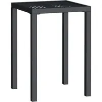 Furnicato Gartentisch Anthrazit 50x50x72 cm - Moderner Gartentisch im Mesh-Design, aus robustem pulverbeschichtetem Stahl. Ideal für Terrasse oder Garten, bietet Stabilität und Platz für Speisen und Deko. Schütze deine Möbel mit einer Hülle für Langlebigkeit.