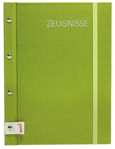 ROTH Zeugnismappe Metallium mit Buchschrauben grün