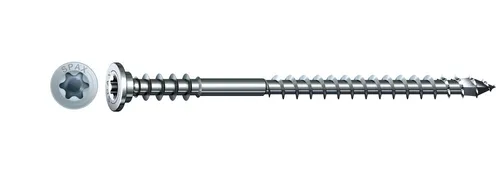 SPAX Justierschraube - Flachkopf, T-STAR plus, Halterillen, 4CUT, WIROX Schraubenlänge in mm: 60 mm|Kopfform: Flachkopf|Inhalt / Paket: 100 Stück|Gewindeform: Teilgewinde|Oberfläche: WIROX