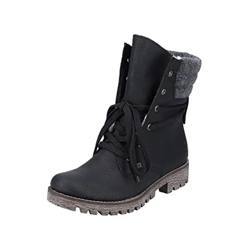 Rieker Damen Stiefeletten 78531 - Kuscheliges Warmfutter, extra weiche Decksohle und griffige flexible Sohle für optimalen Komfort beim Wandern