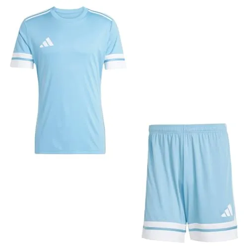 adidas Herren Set Trikot + Hose Squadra 25 Team Light Blue/White XL