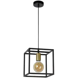 Lucide Hängeleuchte Ruben - Höhenverstellbare Esstischlampe - Elegante Hängeleuchte aus Metall in Schwarz, höhenverstellbar und ideal für die Innenbeleuchtung über dem Esstisch. Perfekt für ein modernes Ambiente.