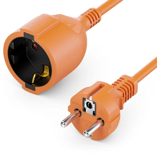 3m Verlängerungskabel 3680W 16A Stromkabel Verlängerung Netzkabel Schutzkontakt