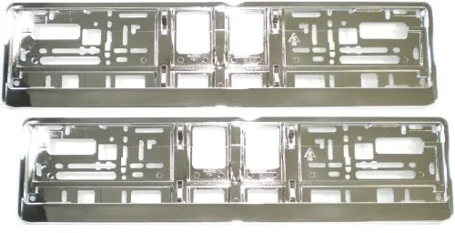 Stück Kennzeichenhalter CHROM Hochglanz voll verchromt - Satz Vollchrom - NICHT FÜR ÖSTERREICH GEEIGNET! 2