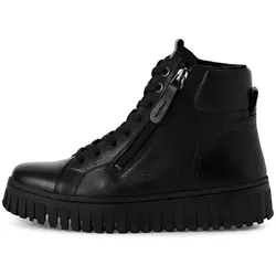 Tamaris Damen Stiefel Leder schwarz 37 - Wanderschuhe mit herausnehmbarem Fußbett für individuellen Komfort. Sportlich-elegantes Design und ergonomisches Futter für ein angenehmes Tragegefühl bei Stadttrips und Spaziergängen.