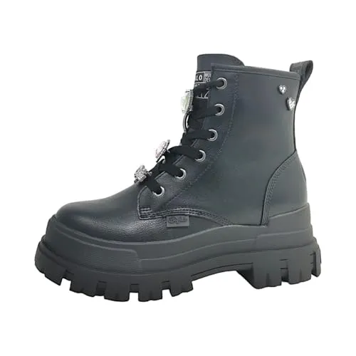 Buffalo Aspha RLD Ice Damenschuhe Schnürer Stiefel Schwarz von Buffalo