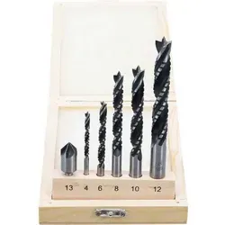 Holzkronen-Fräsbohrer-Satz - 4-12 mm - 6-teilig