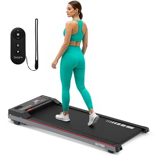 SereneLife Walking Pad, Laufband für Zuhause (Modelle: 8 / 9,6 / 10 km/h) – Schreibtisch-Laufband, leiser Motor, Klappbar, LED-Anzeige mit Trainingsmodi, App & Fernbedienung