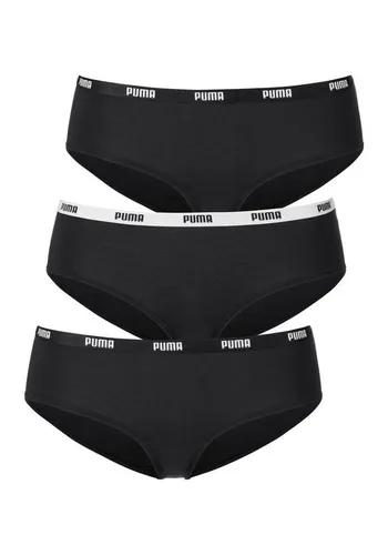 PUMA Damen Hipster im 3-er Pack - Funktionsunterwäsche aus 95% Baumwolle, atmungsaktiv und bequem für den täglichen Gebrauch, erhältlich in bunten Farben und Größe XS.