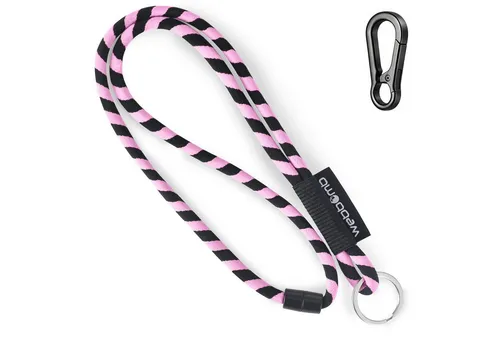 WEBBOMB Schlüsselanhänger Lanyard Tubular Schlüsselband mit Karabiner + Schlüsselring keychain
