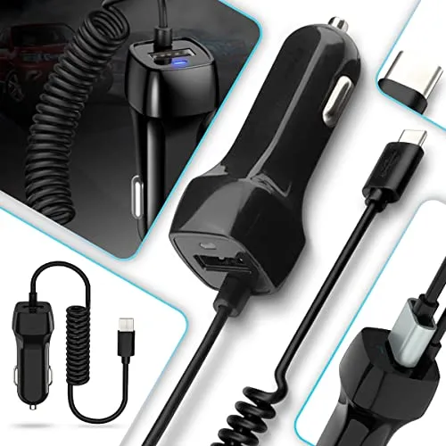 Produktbild Auto Ladekabel USB-C für Smartphones und Tablets – Schwarz