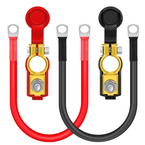 YINGAYOU Batterie Wechselrichter Kabel 24V Batteriekabel 16mm² mit Kabelschuh M8 Batterie Anschlusskabel 5 AWG für Auto,Wohnmobil, Motorrad, Solar, Marine (5AWG 0.5 m)