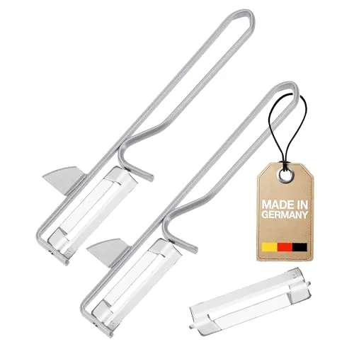 Westmark 2 Universal-Sparschäler/Pendelschäler mit 1 Ersatz-Klinge, Steel, Edelstahl/Stahl, beschichtet, silber, 161022E6