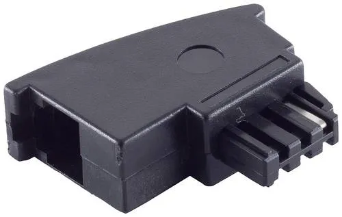 Shiverpeaks Telefon (analog) Adapter [1x TAE-F-Stecker - 1x RJ11-Buchse 6p4c] Schwarz