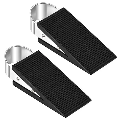 Geila Türstopper, Keil, 2 Stück, groß, strapazierfähig, Gummi, Door Stop, rutschfest, für Büro und Zuhause(2 Stück)