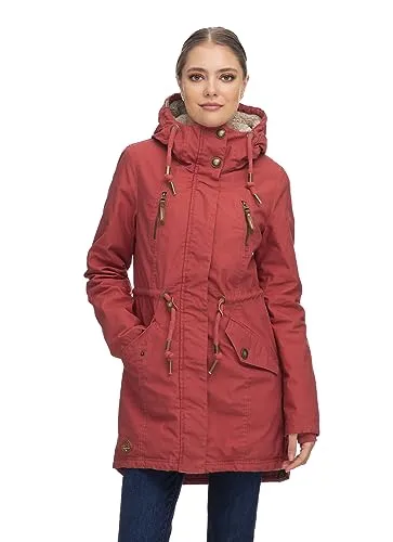 Ragwear ELSIE Damen Parka - Damen-Mantel mit gefütterter Kapuze, ideal für den Herbst. Das superweiche, wasserdichte Material bietet hohen Tragekomfort und der feminine Schnitt sorgt für eine perfekte Passform.
