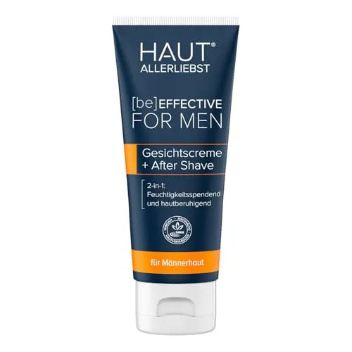 HAKA For Men 2-in-1 Gesichtscreme + After-Shave, 75 ml, Anti-Aging-Creme mit Hyaluronsäure, feuchtigkeitsspendend & beruhigend nach der Rasur, für Männer, beugt Spannungen & Irritationen vor