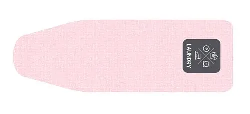 BÜGELBRETTBEZUG Muleton 140x50cm mit Zugkordel Schaumstoffpolsterung Anthrazit Grau Bügeltischbezug Vintage Look Bezug Bügelbrett Bügeltisch 2-Varianten (Rosa-19)