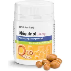 Sanct Bernhard Ubiquinol 50 mg - 75 Kapseln - Nahrungsergänzungsmittel mit hochwertigem Ubiquinol, unterstützt die Energieproduktion in Zellen und fördert die Herzgesundheit.