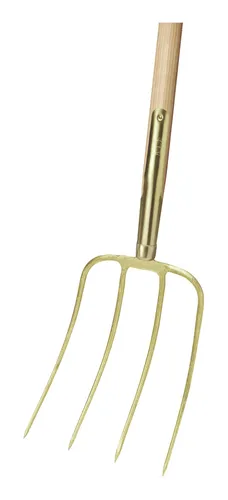 Idealspaten Dunggabel 4 Zinken Süddeutsch mit Stiel 1350 mm - Hochwertige Gabel für perfekte Bodenbearbeitung, ideal für Garten- und Landwirtschaftsanwendungen.