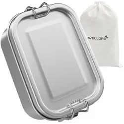 Wellgro Lunchbox Edelstahl Dosen eckig