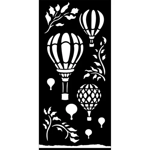Stamperia Schablone Timeless Air Balloons 25x12 cm Motivschablone Scrapbooking