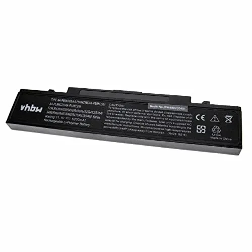 vhbw Akku kompatibel mit Samsung NP-R780-JT01, NP-R728, NP-R780, NP-R718, NP-R720, NP-R730 Notebook (5200 mAh, 11,1 V, Li-Ion)