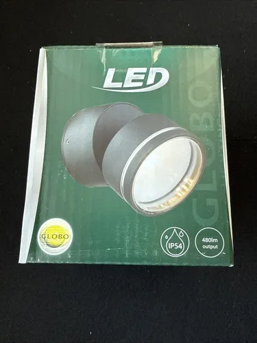 GLOBO LED Außenleuchte Anthrazit - Bewegliche Wandlampe 6,4W - Moderne Außen-Wandleuchte aus Aluminium Druckguss, beweglich und IP54 geschützt. Ideal für Innen- und Außenbereiche mit warmweißem Licht (3000K) und 687lm Helligkeit.