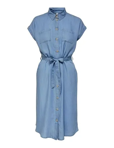 ONLY Onlpema Hannover Ss DNM Sh Dress Qytnoos - Damen Jeanskleid - Elegantes Jeanskleid von ONLY, ideal für lässige Anlässe. Das atmungsaktive Material sorgt für hohen Tragekomfort.