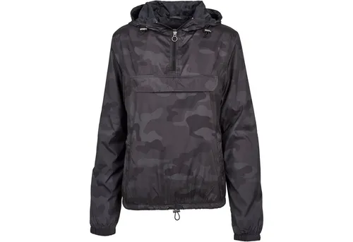 Urban Classics Damen Camo Pullover Jacke TB2015 - Stylischer Langarm Windbreaker für Damen in angesagter Camouflage-Optik, ideal für lässige Outfits und vielseitig kombinierbar.