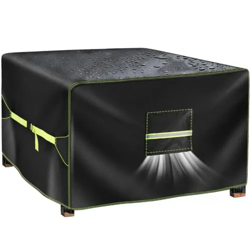 VDISRR Abdeckung Gartenmöbel Winterfest, 420D Oxford Abdeckplane Gartenmöbel 90x90x90cm, Abdeckhaube Tischabdeckung mit Belüftungsöffnungen Wasserdicht, UV-beständig für Gartentisch Sitzgruppe