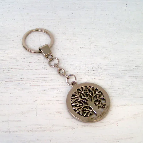 Formano Schlüsselanhänger Lebensbaum Metall Silber Accessoir