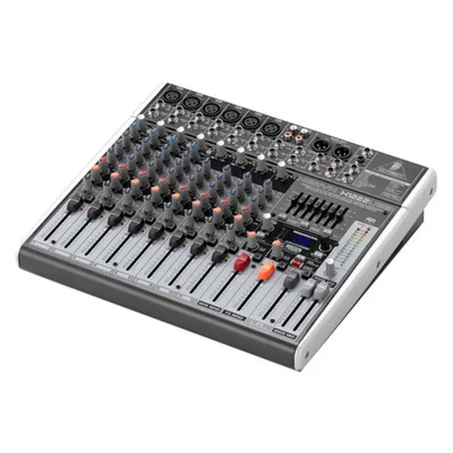 Behringer Xenyx X1222USB Mischpult - 12-Kanal Mischpult mit USB, integriertem Multieffektgerät und 6 Mikrofon-Eingängen, ideal für professionelle Audioanwendungen und Live-Events.