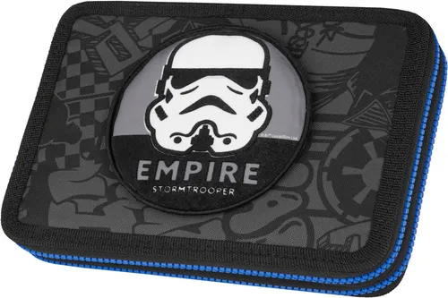 CoolPack Federmäppchen Etui XL - Star Wars Darth Vader, befüllt - Federmäppchen mit 2 Reißverschlüssen, befüllt mit 10 Fasermalern, 12 Buntstiften und mehr - ideal für kleine Jedi und kreative Köpfe!