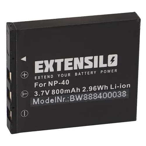 EXTENSILO 1x Akku kompatibel mit Rollei DB60 Kamera (800mAh, 3,7V, Li-Ion)
